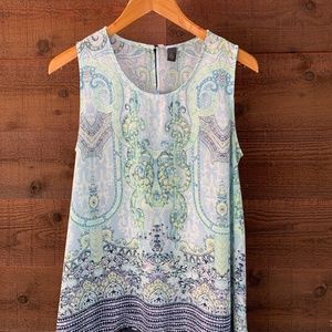Skye’s the Limit blue sleeveless blouse S